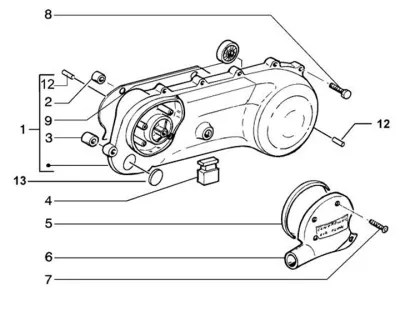Engine casing cover