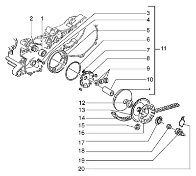Rear pulley - clutch