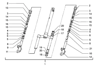 Fork front wheel