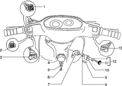 Lock set - ignition switch - horn