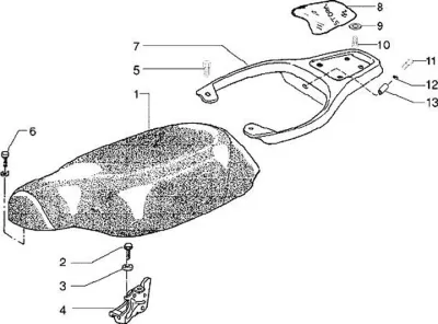 Seat - rear rack
