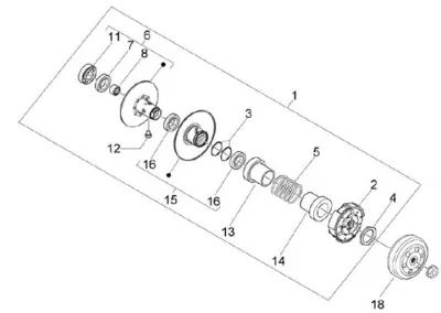 Rear pulley - clutch