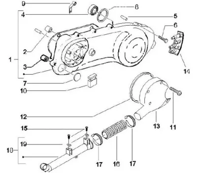 Engine casing cover