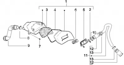 Secondary air housing