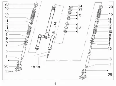 Fork front wheel