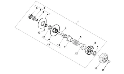 Rear pulley - clutch