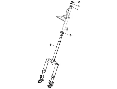 Fork front wheel