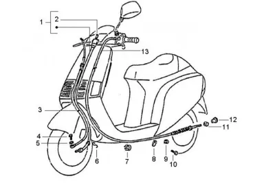 Speedo cable - rear brake cable