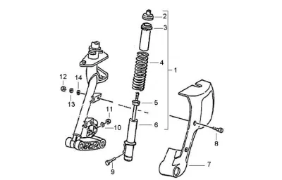 Front shock absorber