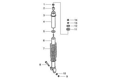 Rear shock absorber
