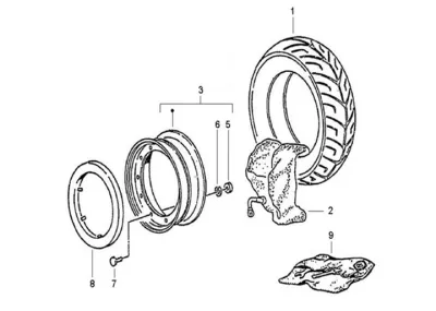 Front/rear wheel