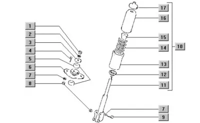 Front shock absorber