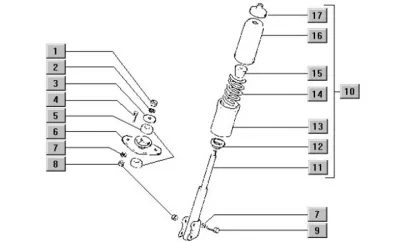 Front shock absorber