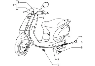 Tachometer Shaft - Rear Brake Cable