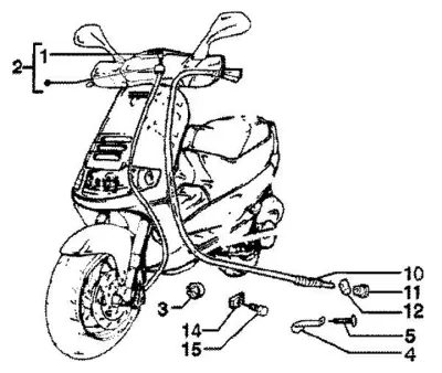 Speedo cable - rear brake cable