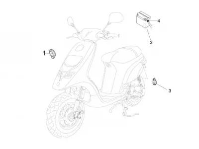 Starter switch - battery - horn