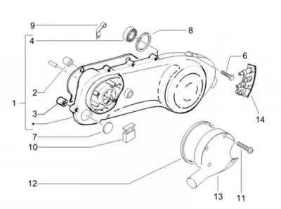 Engine casing cover