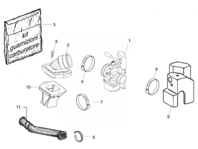 Carburettor - intake manifold