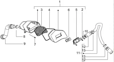Secondary air housing