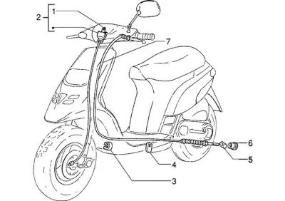 Speedo cable - rear brake cable