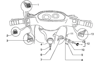 Lock set - ignition switch - switch - horn