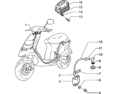 Wiring harness - regulator - high tension coil