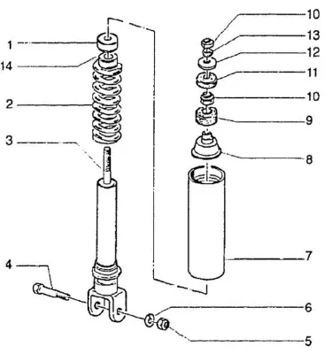 Rear shock absorber