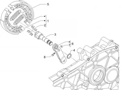 Rear brake shoes