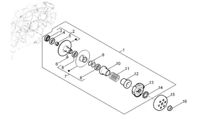 Rear pulley - clutch