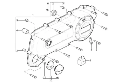 Engine casing cover