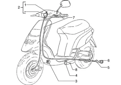 Speedo cable - rear brake cable