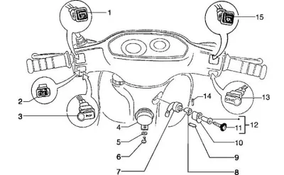 Lock set - ignition switch - switch - horn