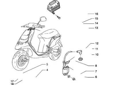 Wiring harness - regulator - high tension coil