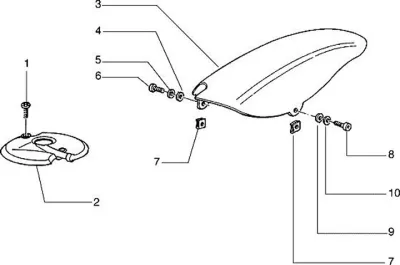 Front mudguard - rear mudguard