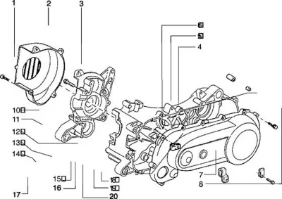 Engine casing cover