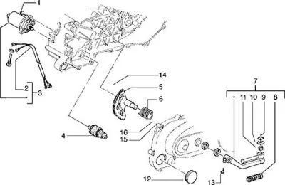 Starter motor - kickstarter