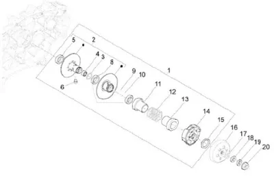 Rear pulley - clutch