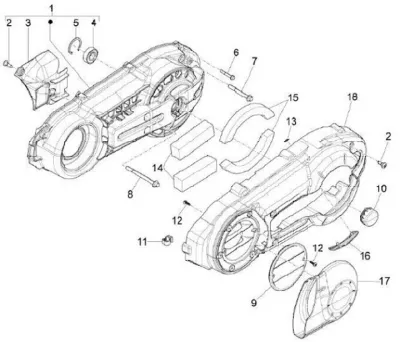 Engine casing cover