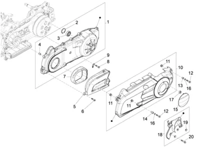 Engine casing cover