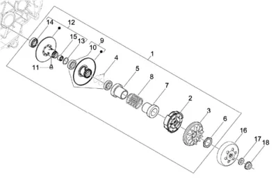 Rear pulley - clutch