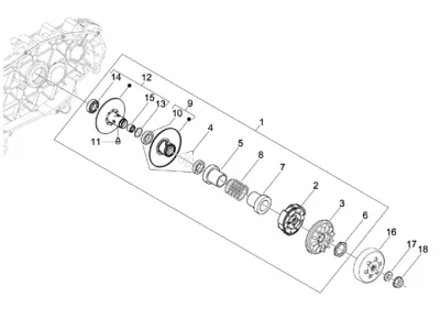 Rear pulley - clutch