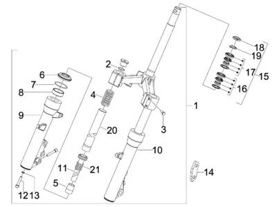 Fork front wheel