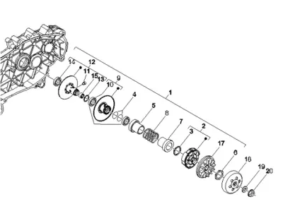 Rear pulley - clutch