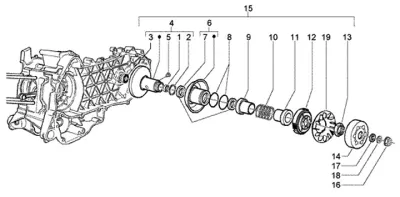 Rear pulley - clutch