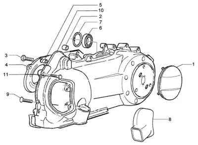 Engine casing cover
