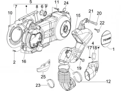 Engine casing cover