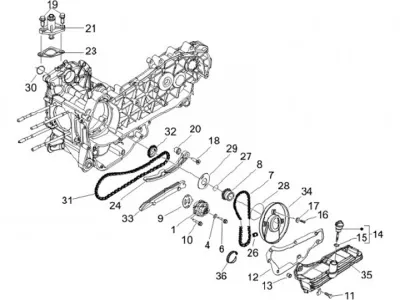 Oil pump - timing chain