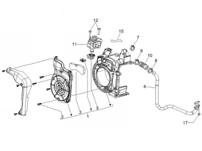 Secondary air housing