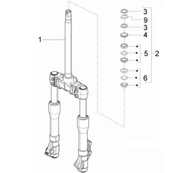 Fork front wheel