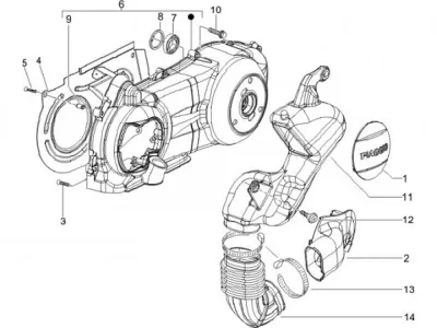 Tapa carcasa de motor